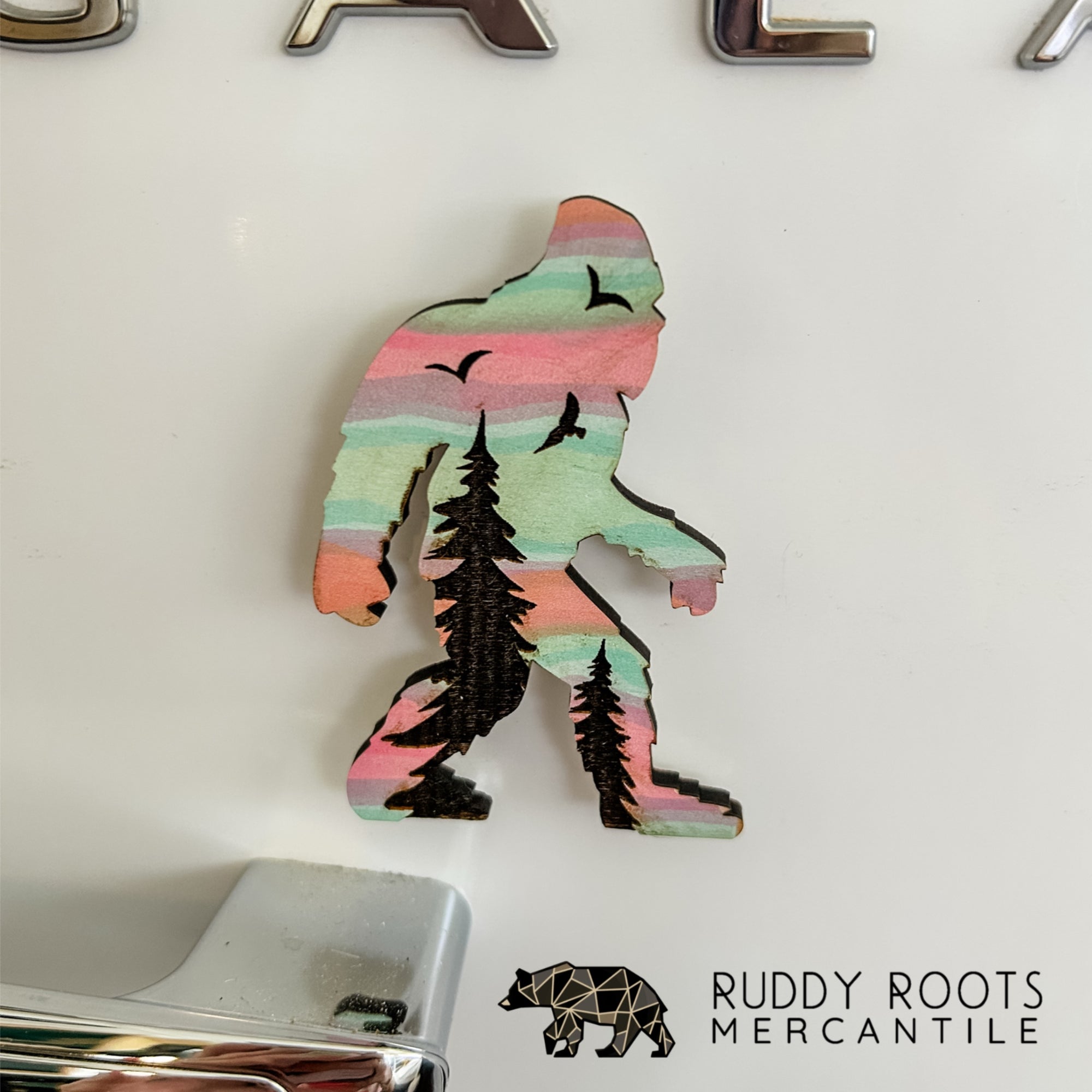 Colorful Bigfoot Magnet