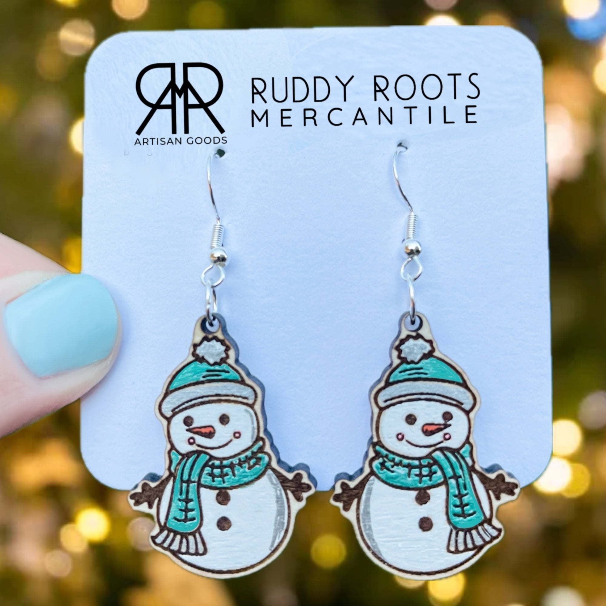 Snowman Dangle Earrings