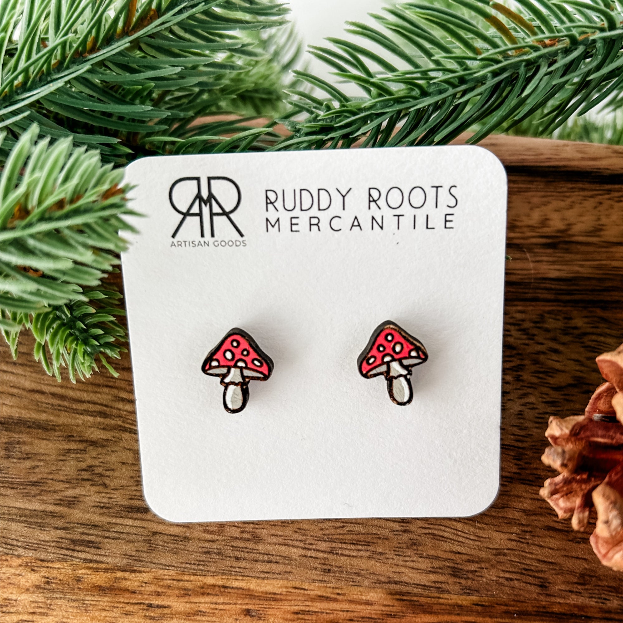 Painted Mushroom Studs