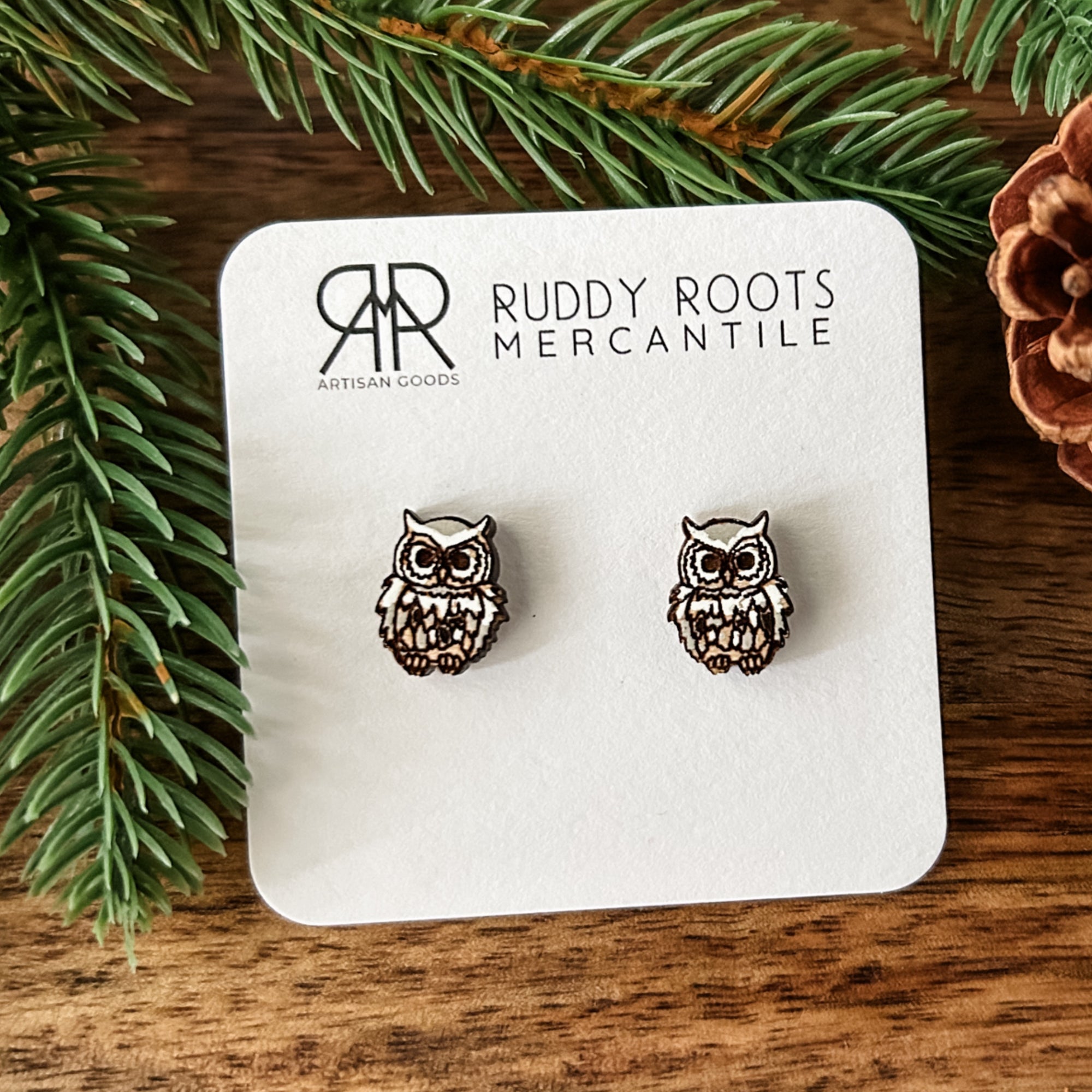 Painted Owl Studs