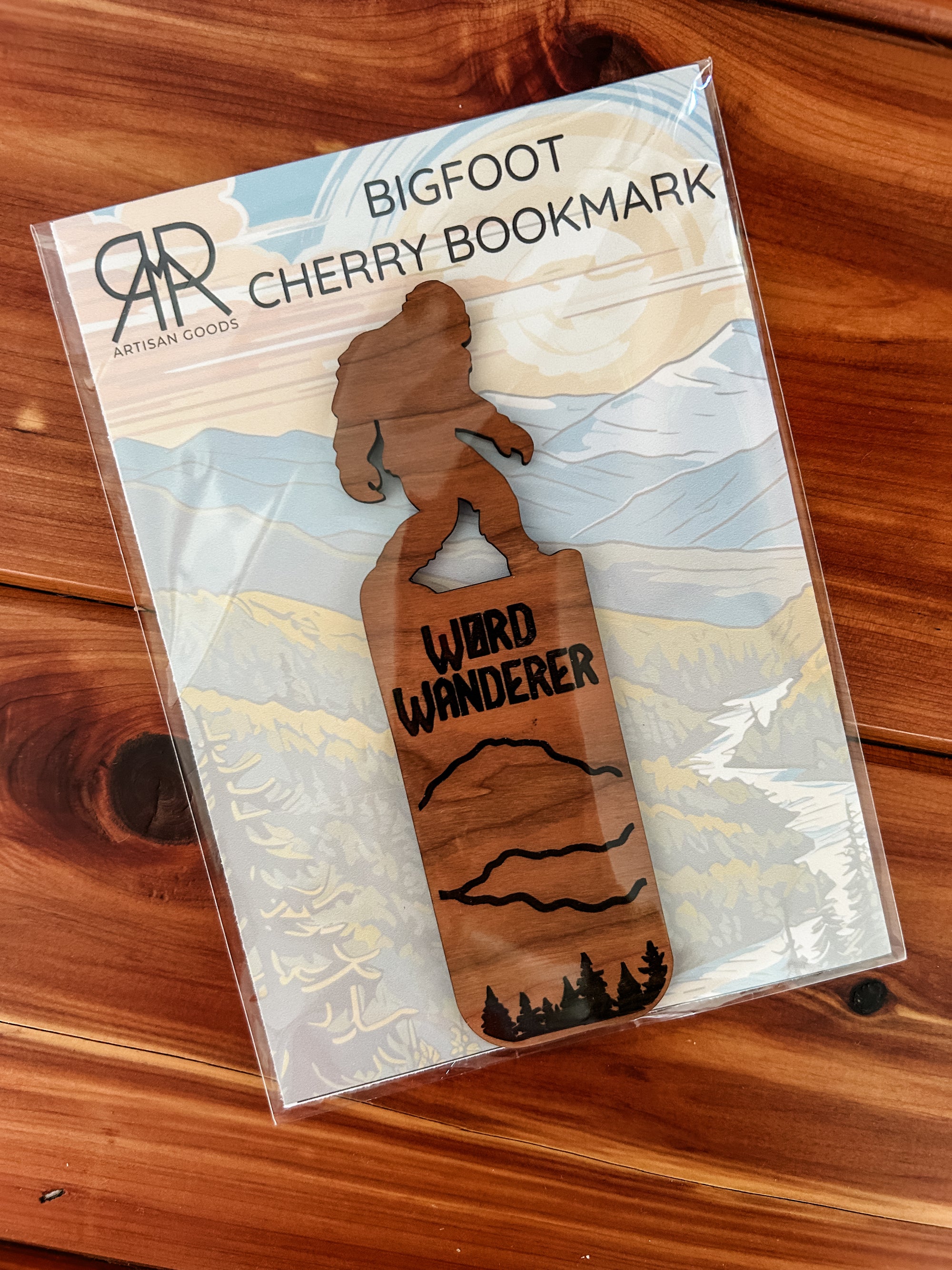 Cherry Bigfoot Wooden Bookmark