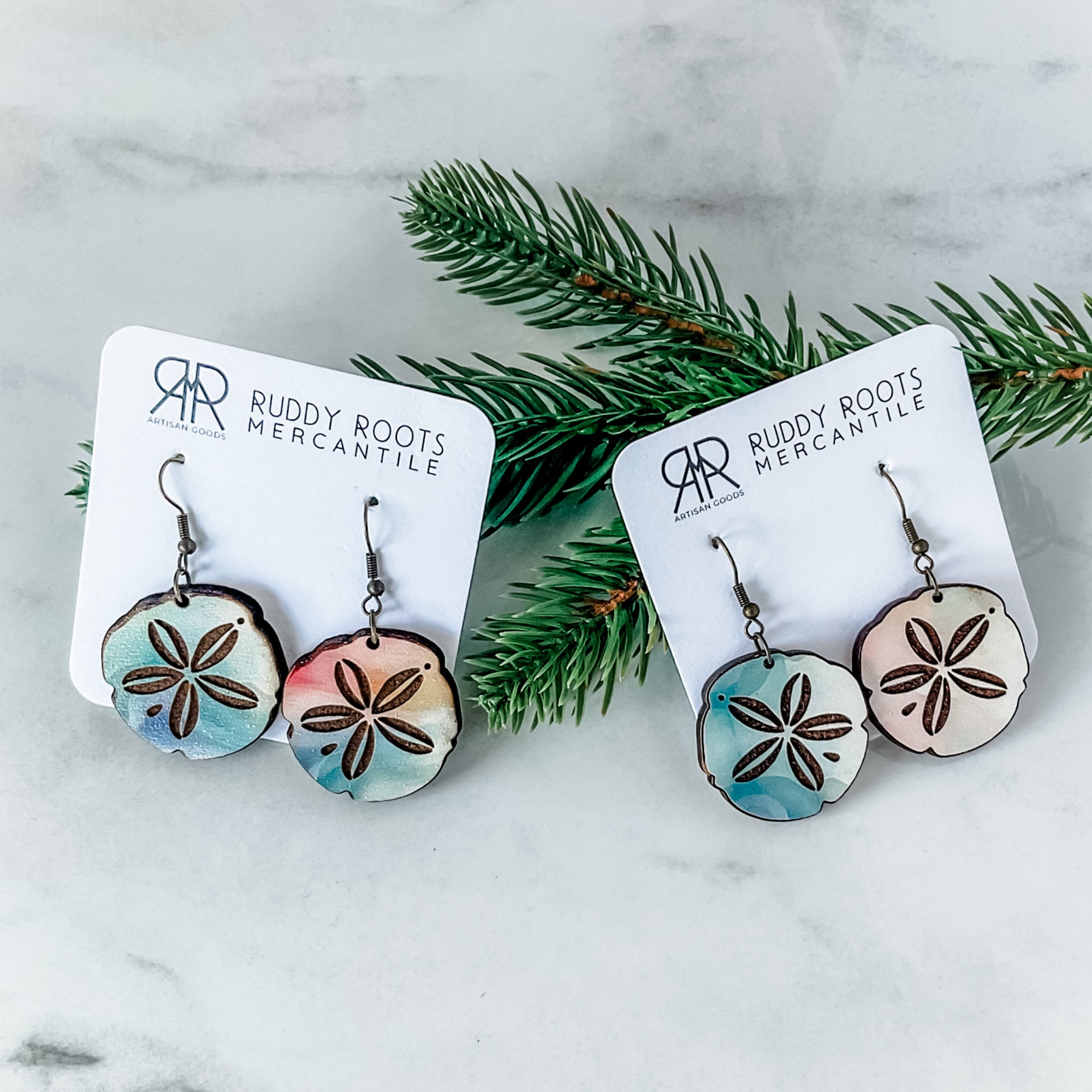 Sand Dollar Dangle Earrings