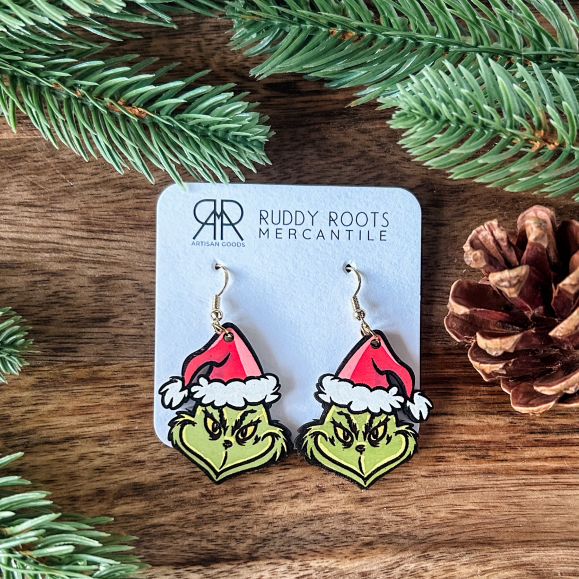 You’re a Mean One Christmas Dangle Earrings