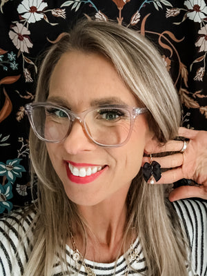 The Everly Bow Earrings Collection-Pearl Noir