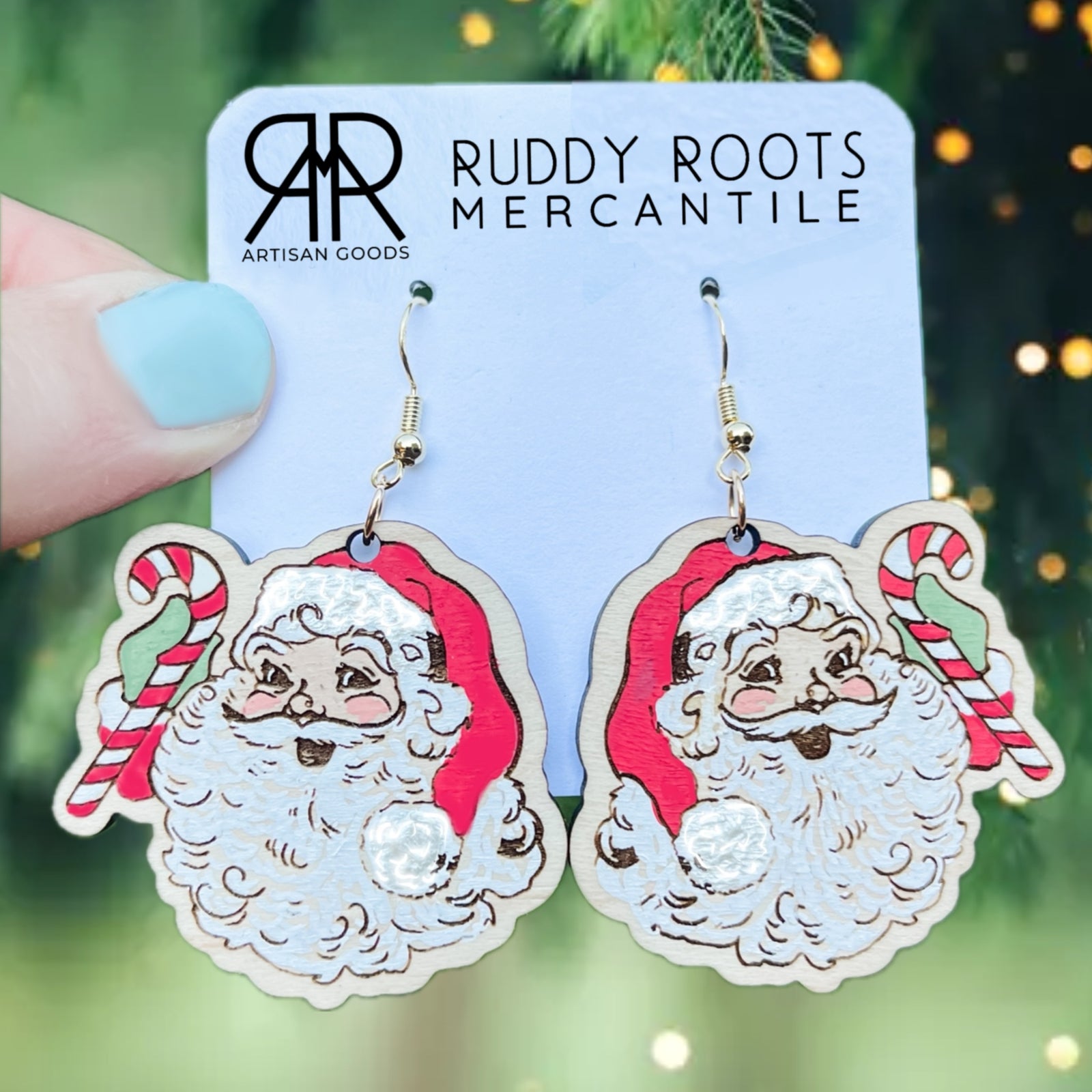 Vintage Santa earrings