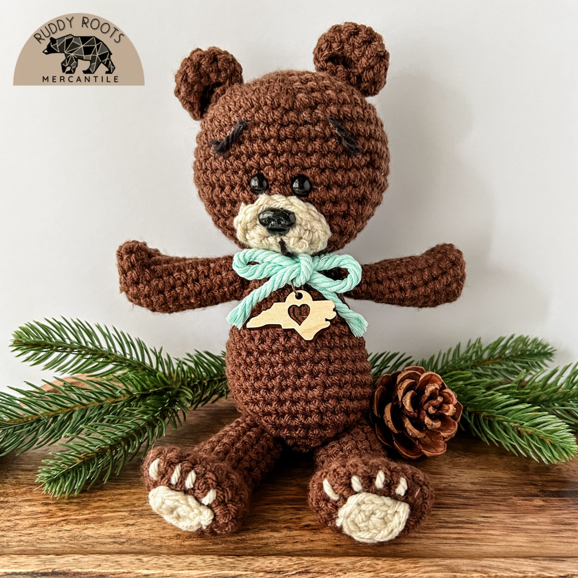 Crocheted NC Bear