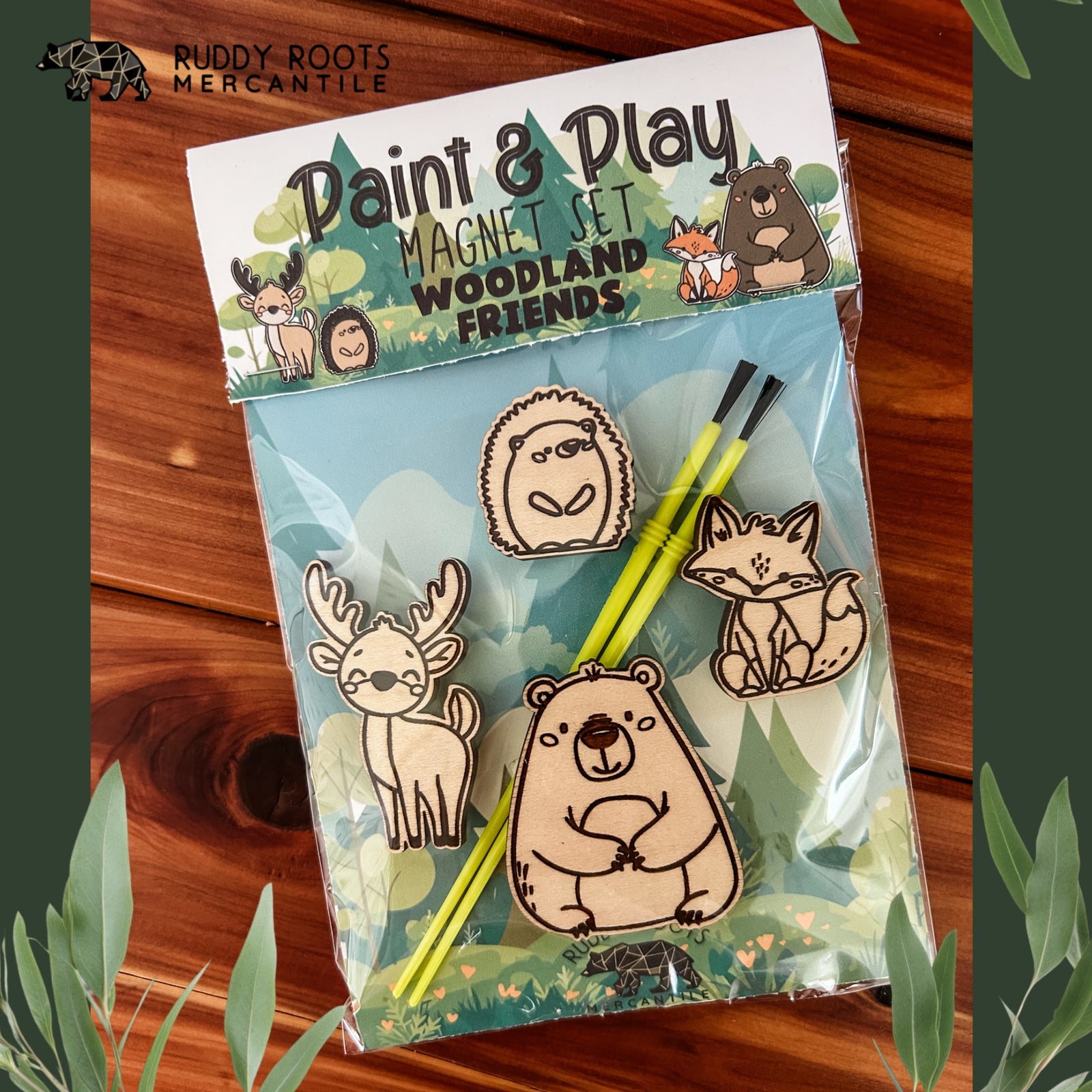 Woodland Friends Paint & Play Magnet Craft Kit