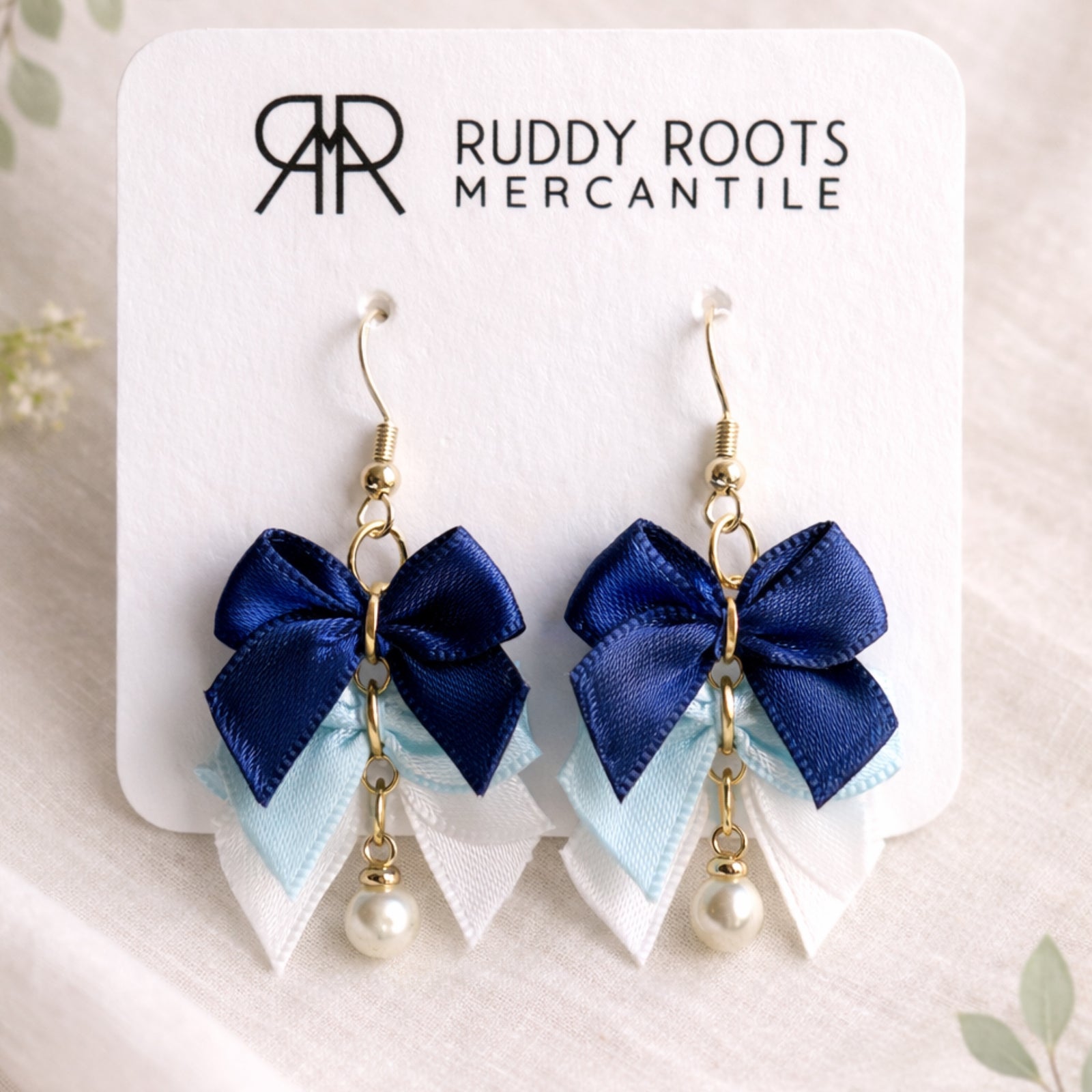 The Everly Bow Earrings Collection -Blue Ridge Cascade