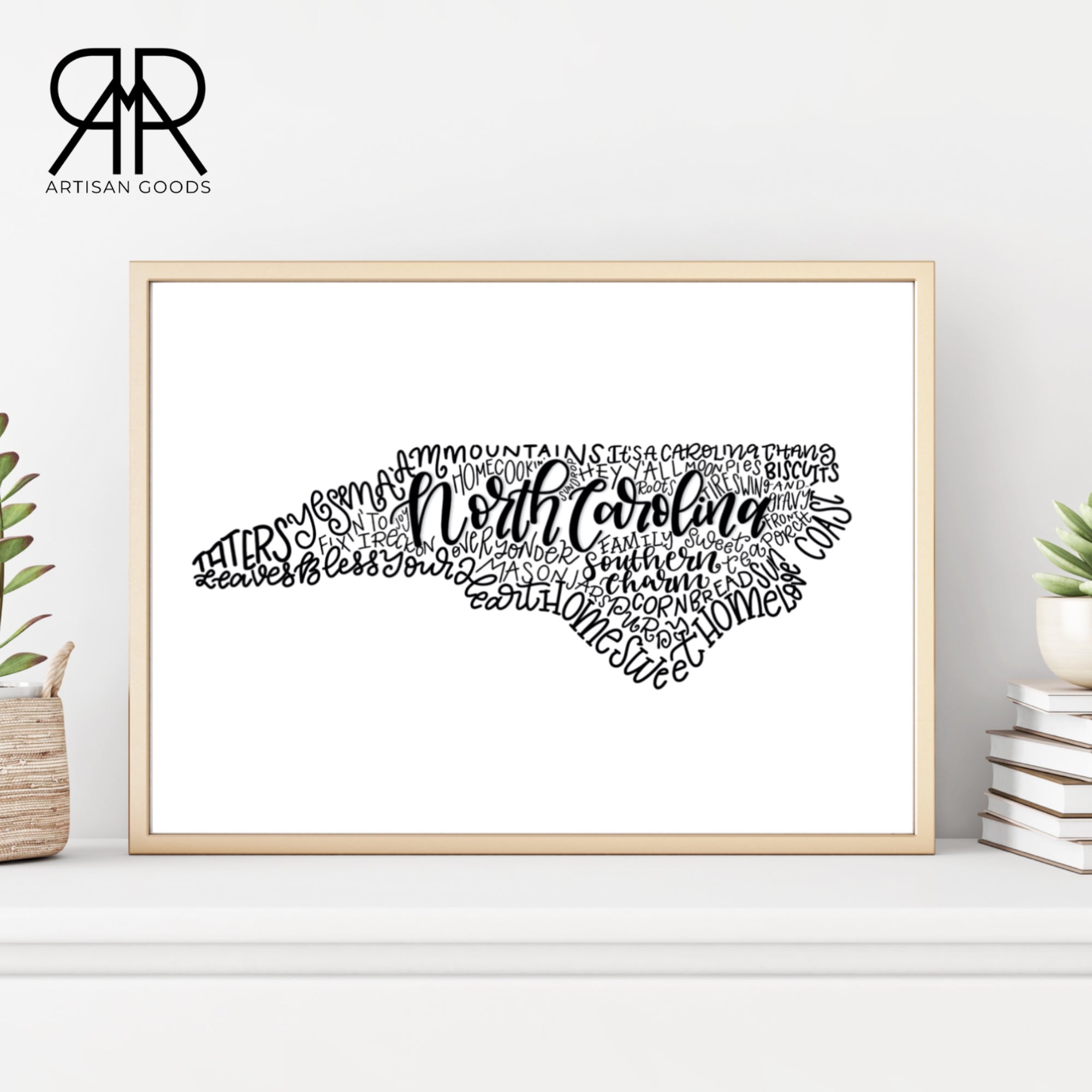 NC Word Art Print