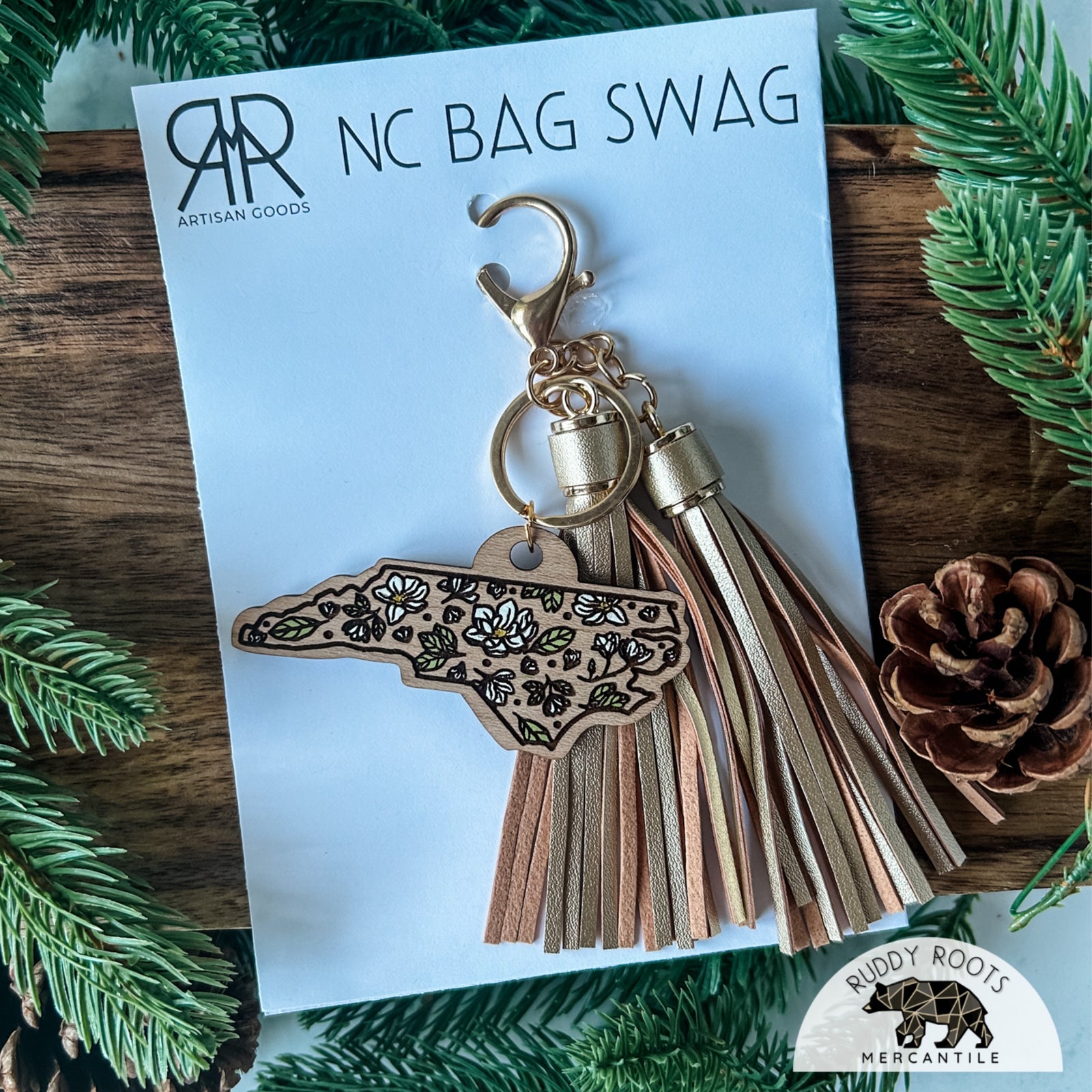 NC Magnolia Bag Swag Keychain